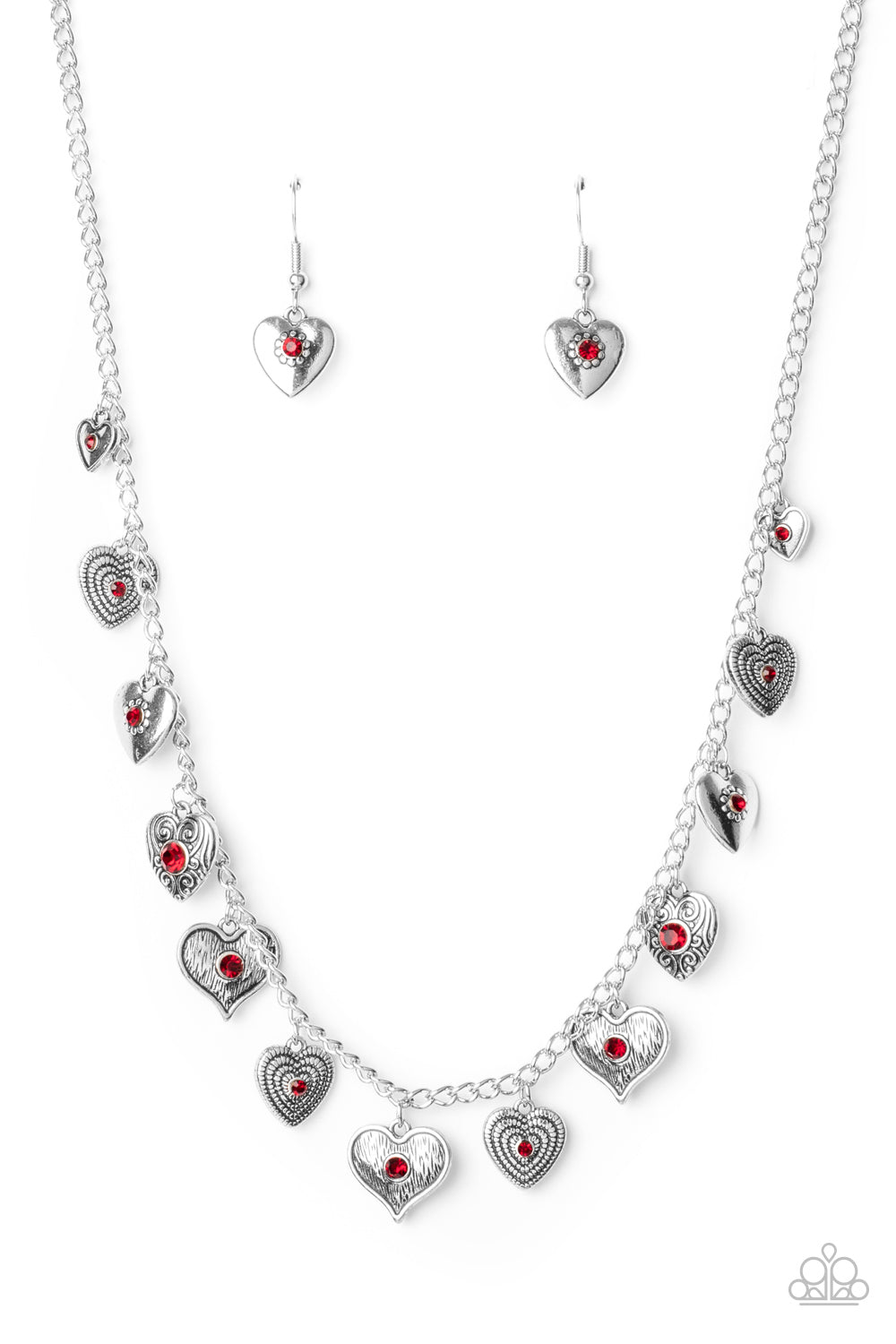 Paparazzi Lovely Lockets - Red Necklace
