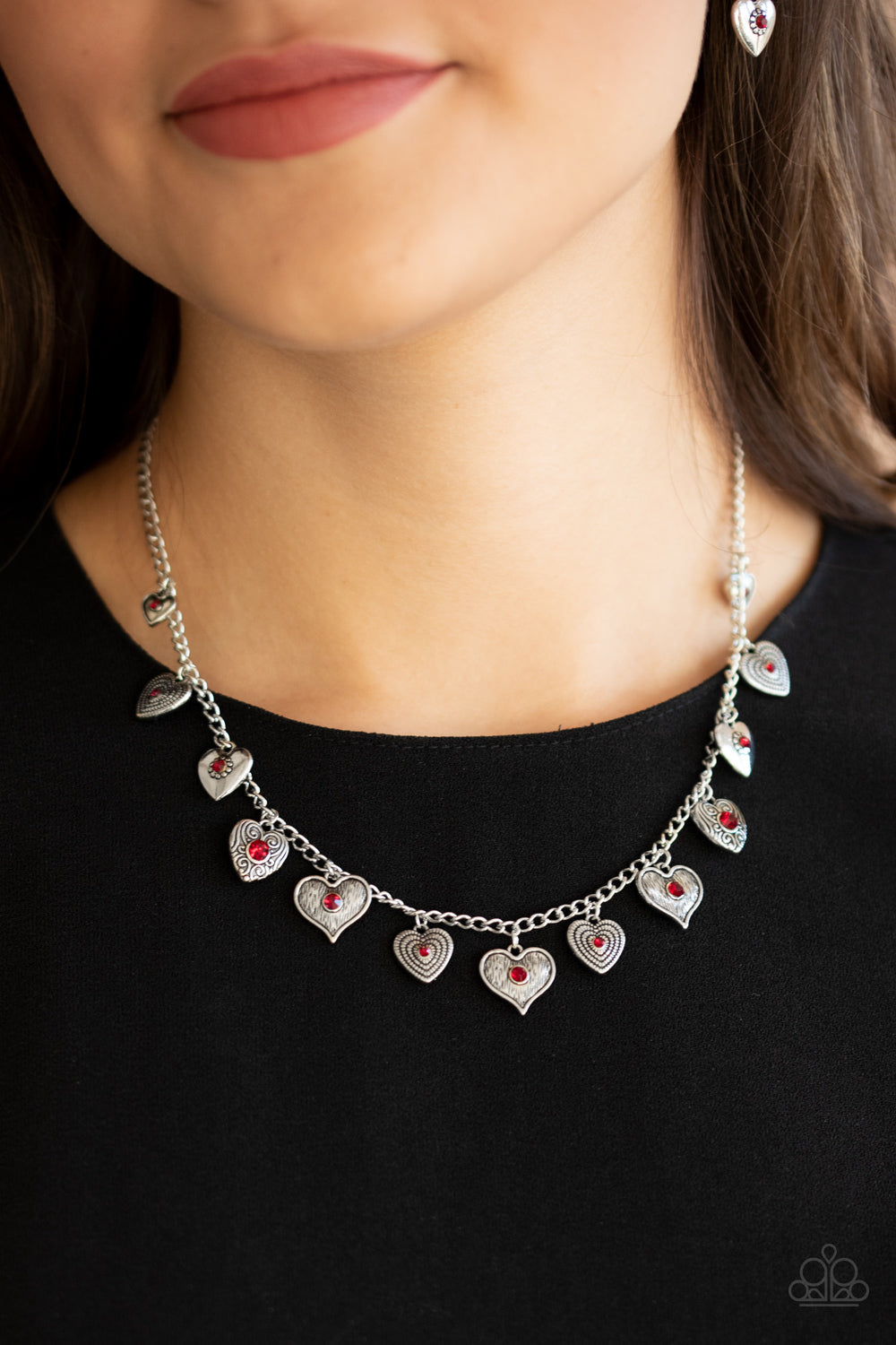 Paparazzi Lovely Lockets - Red Necklace