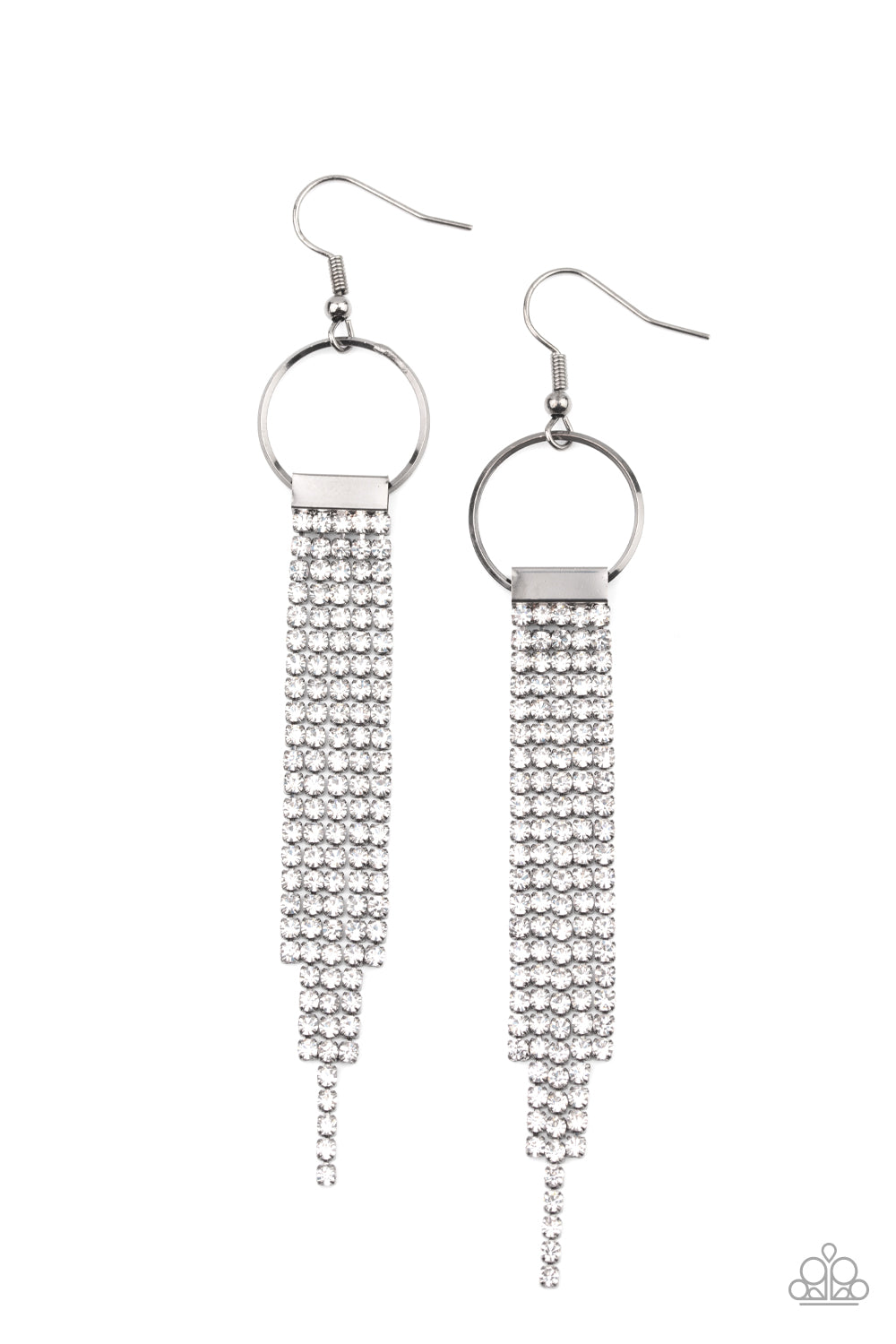 Tapered Twinkle - White Earrings