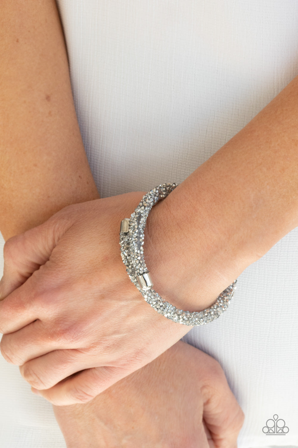Paparazzi Roll Out The Glitz - Silver Bracelet