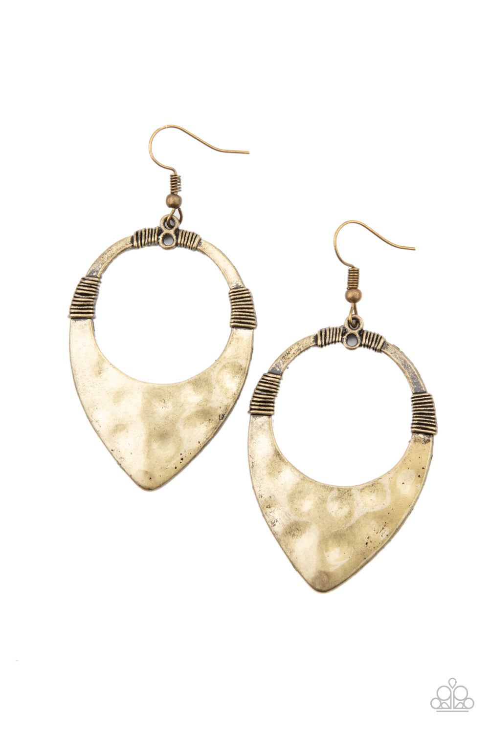 Paparazzi Instinctively Industrial - Brass Earrings