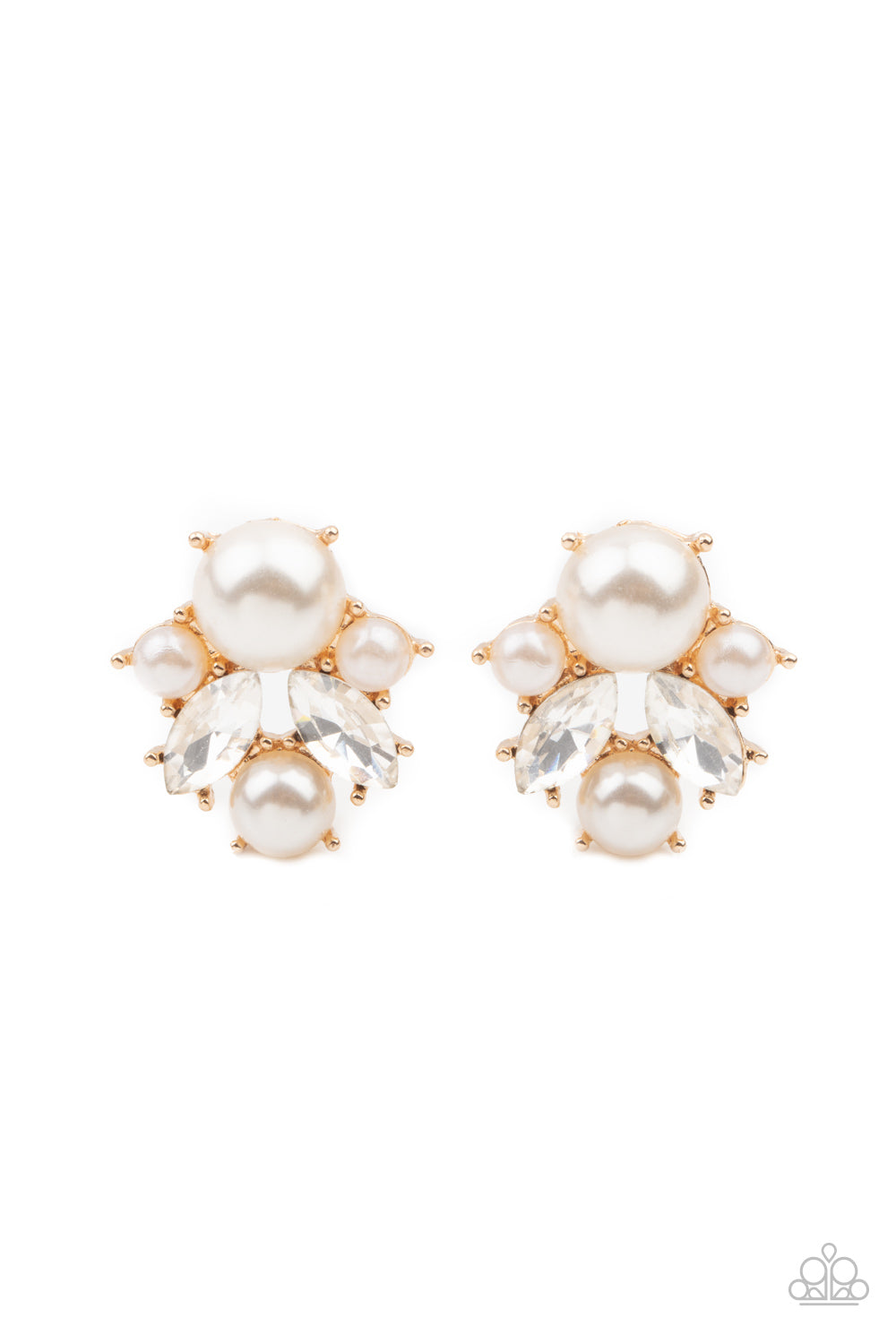Paparazzi Royal Reverie - Gold Post Earrings