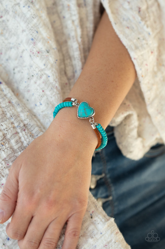 Paparazzi Charmingly Country - Blue Bracelet