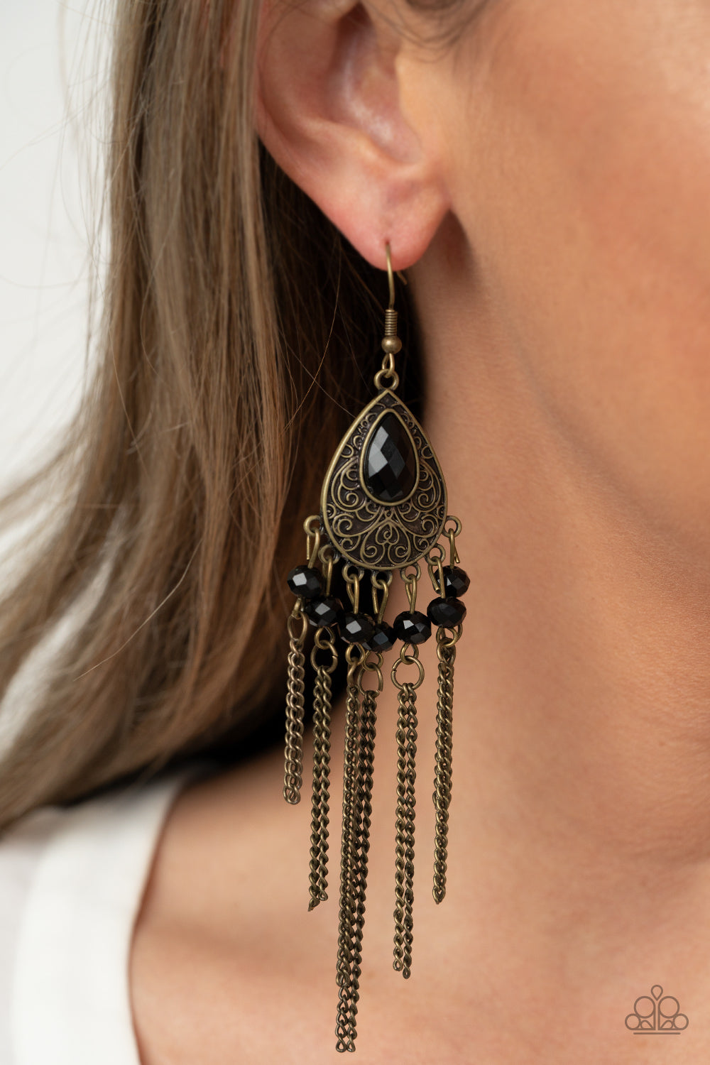 Paparazzi Floating on HEIR - Brass Earrings