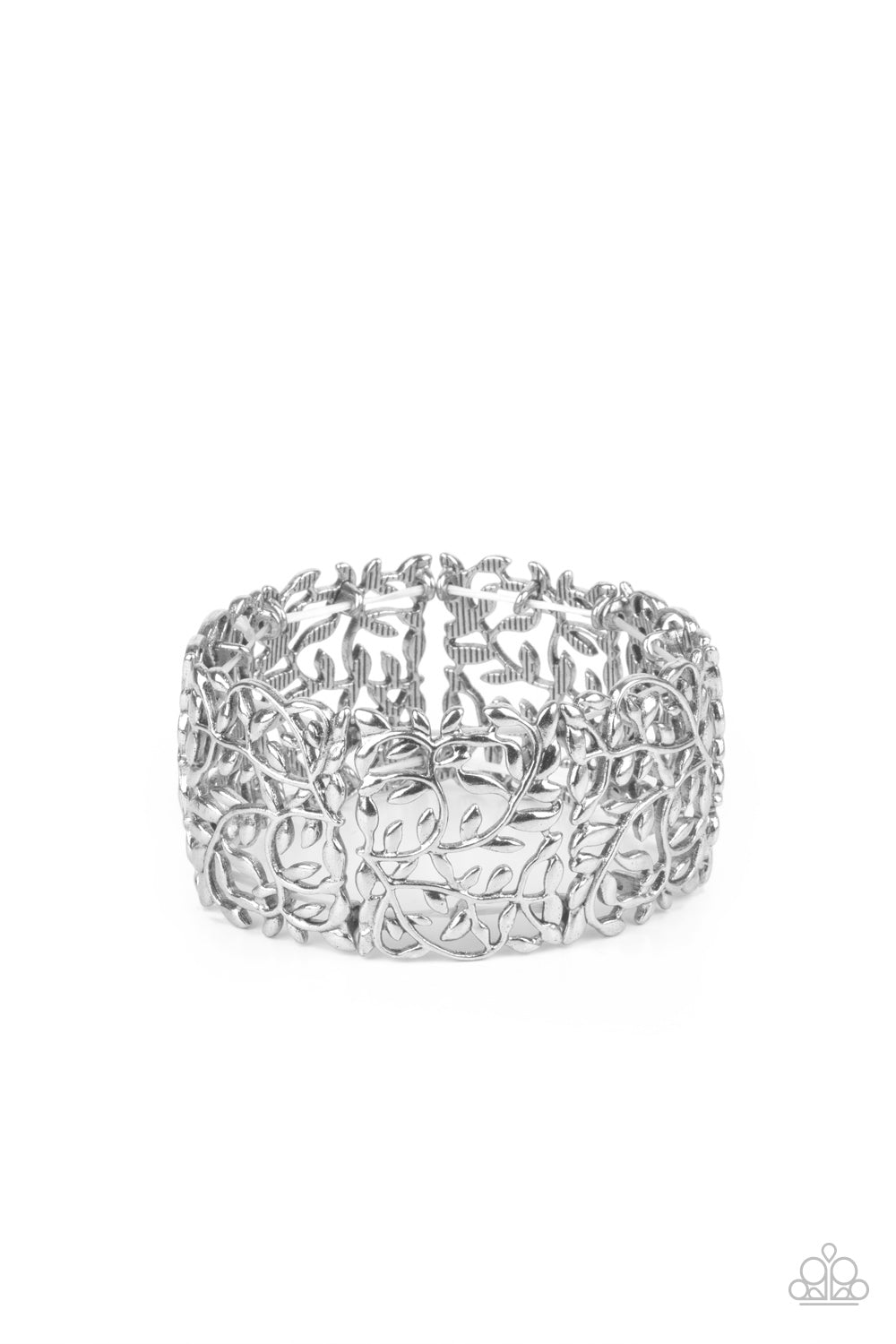 Paparazzi Verdantly Vintage - Silver Bracelet