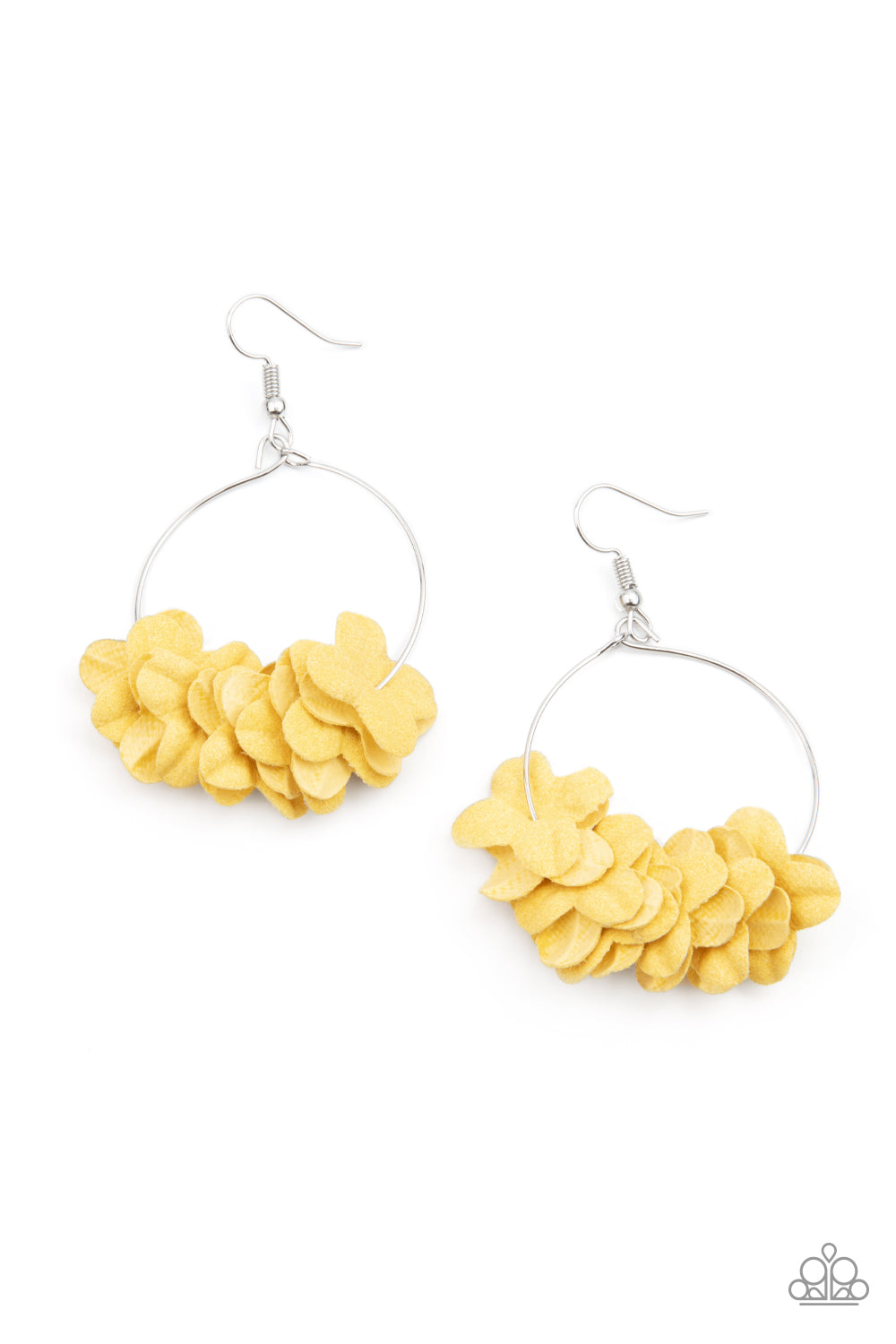 Paparazzi Flirty Florets - Yellow Earrings