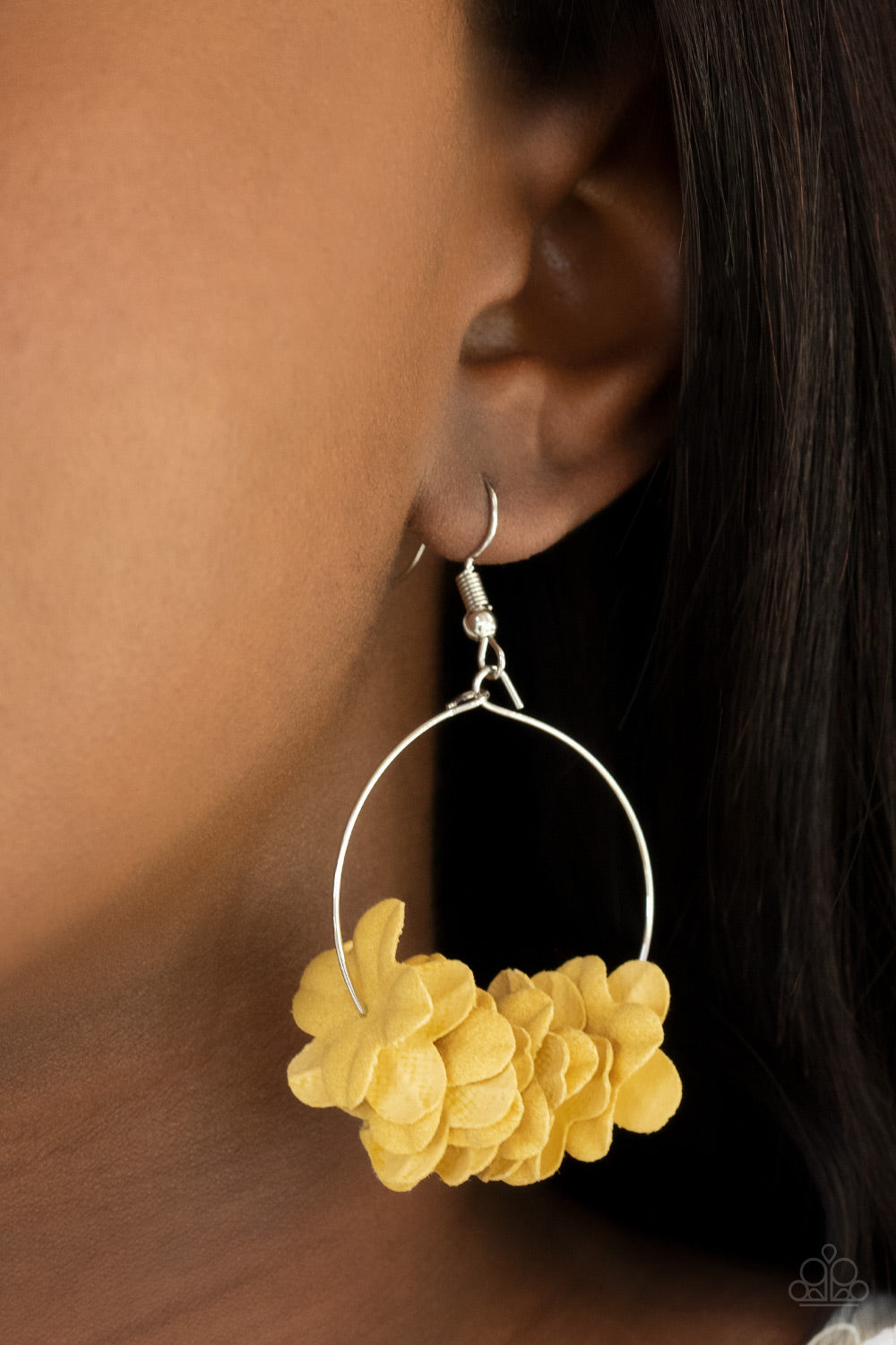 Paparazzi Flirty Florets - Yellow Earrings