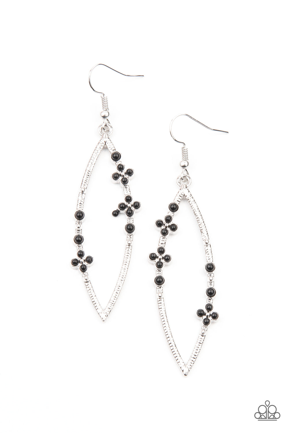 Paparazzi Flowery Finesse - Black Earrings