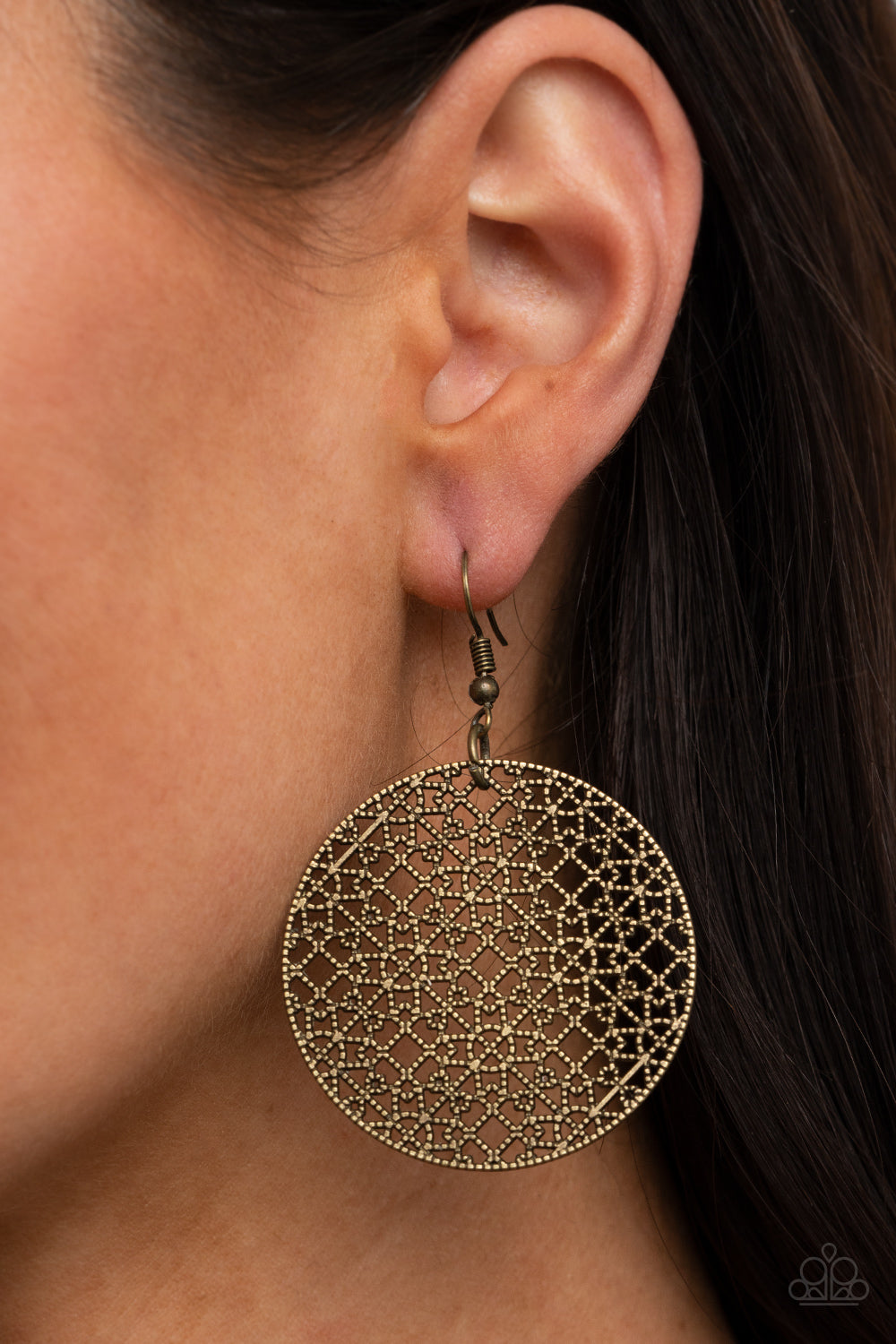 Paparazzi Metallic Mosaic - Brass Earrings