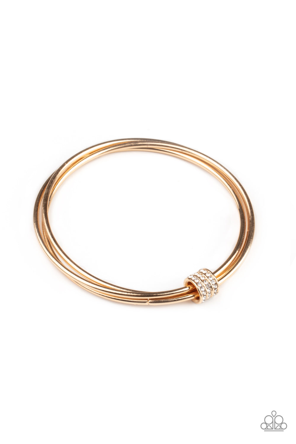 Paparazzi Roll Out The Rhinestones - Gold Bracelet