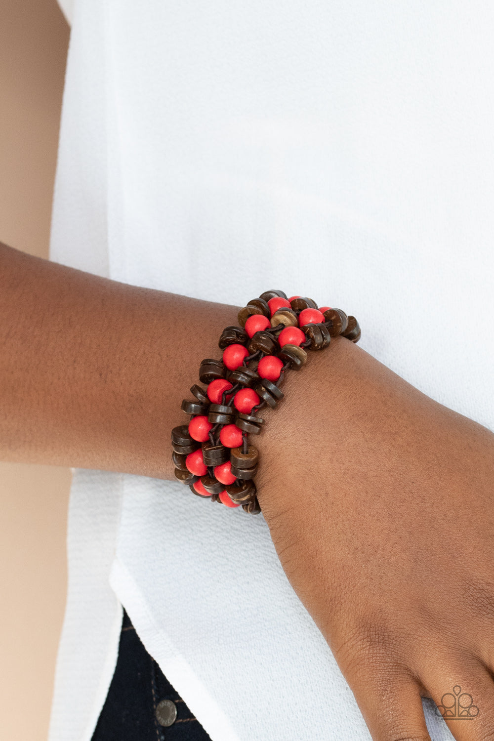 Paparazzi Tahiti Tourist - Red Bracelet