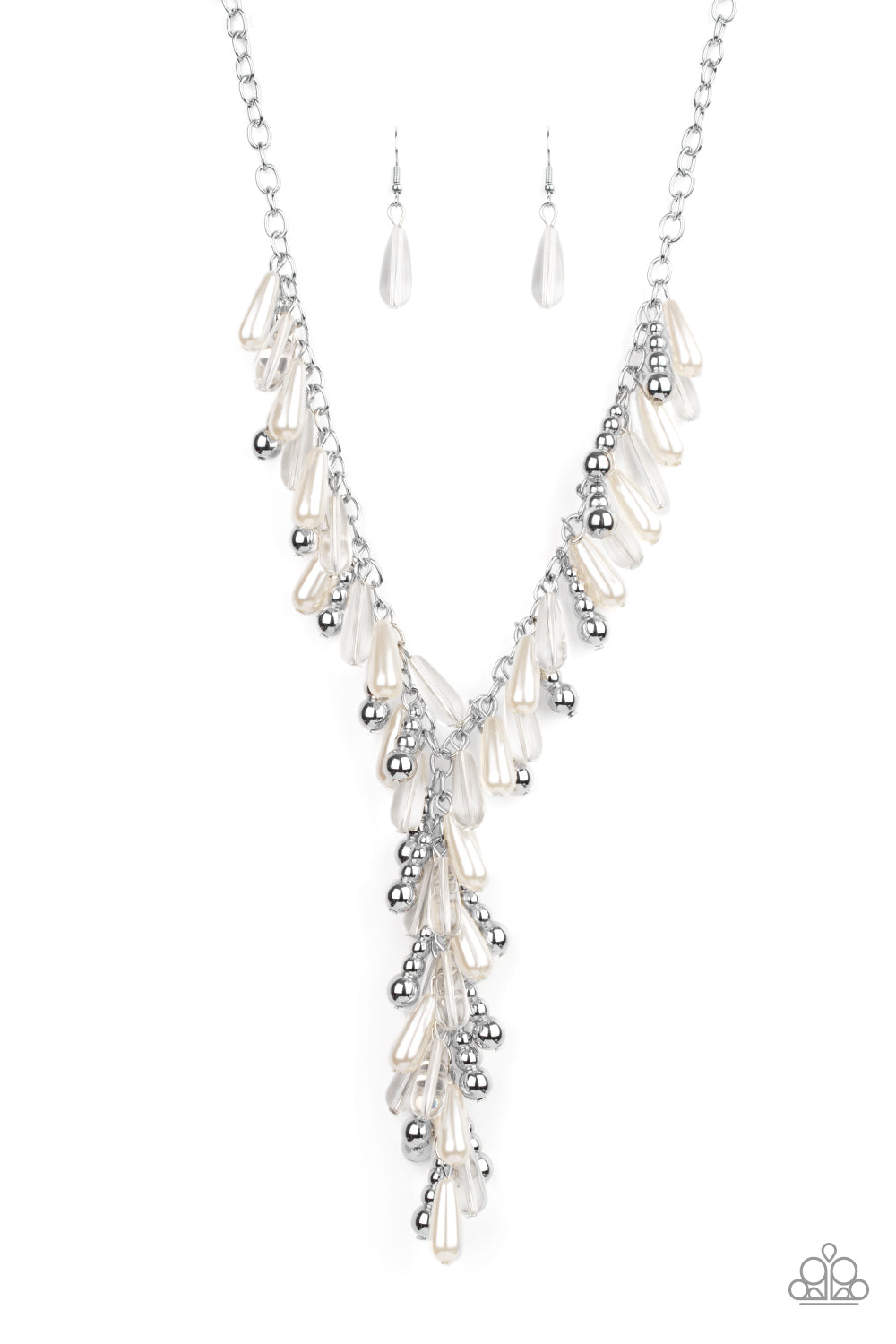 Paparazzi Dripping With DIVA-ttitude - White Necklace