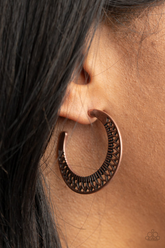 Bada BLOOM! - Copper Hoop Earrings