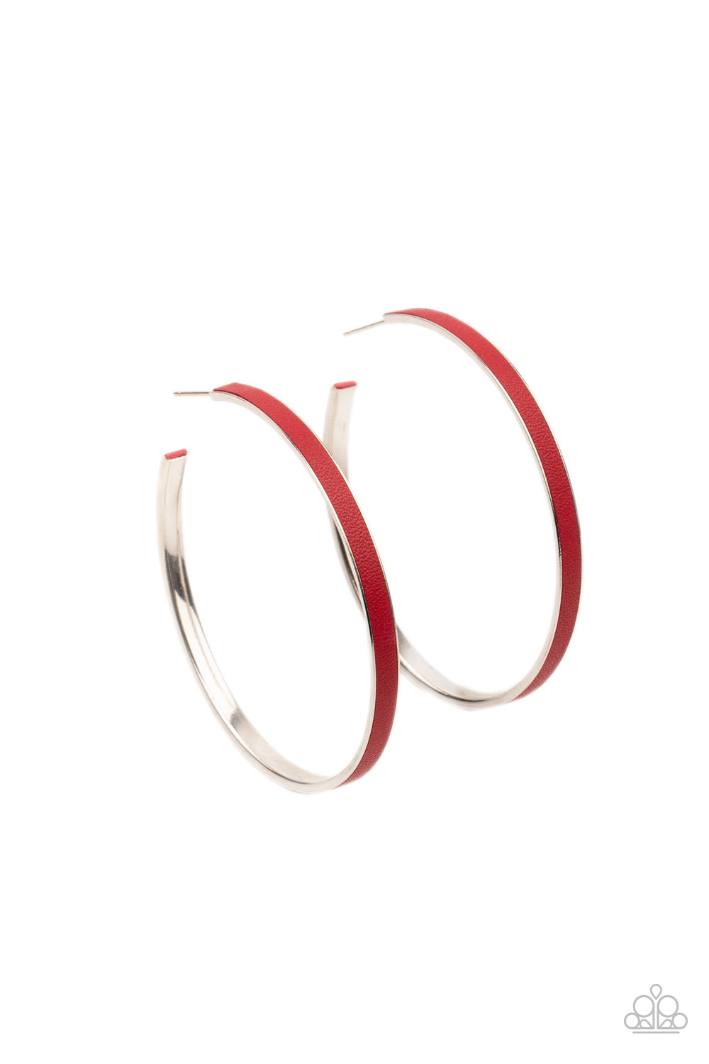 Paparazzi Fearless Flavor - Red Hoop Earrings