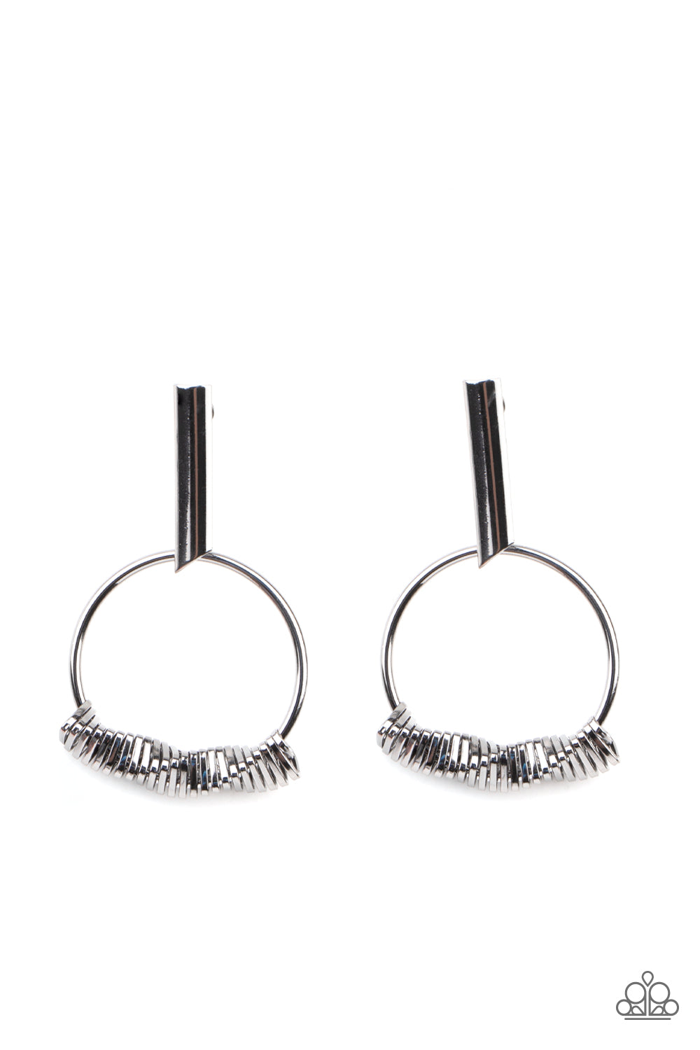 Paparazzi Set Into Motion - Black Post Earrings