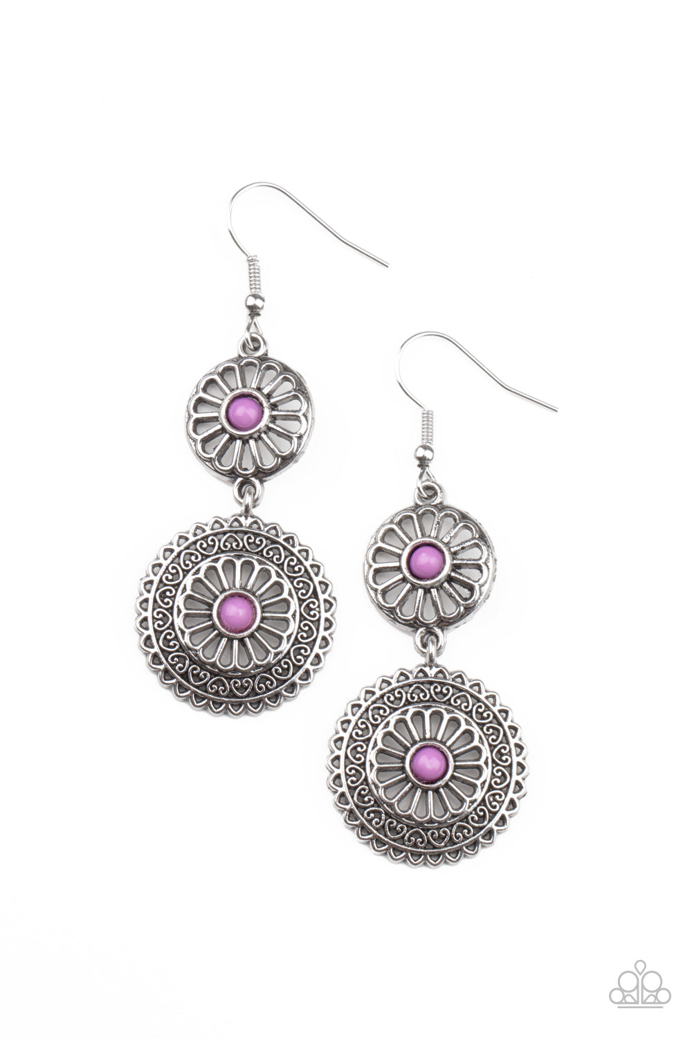 Paparazzi Keep It WHEEL - Purple Earrings