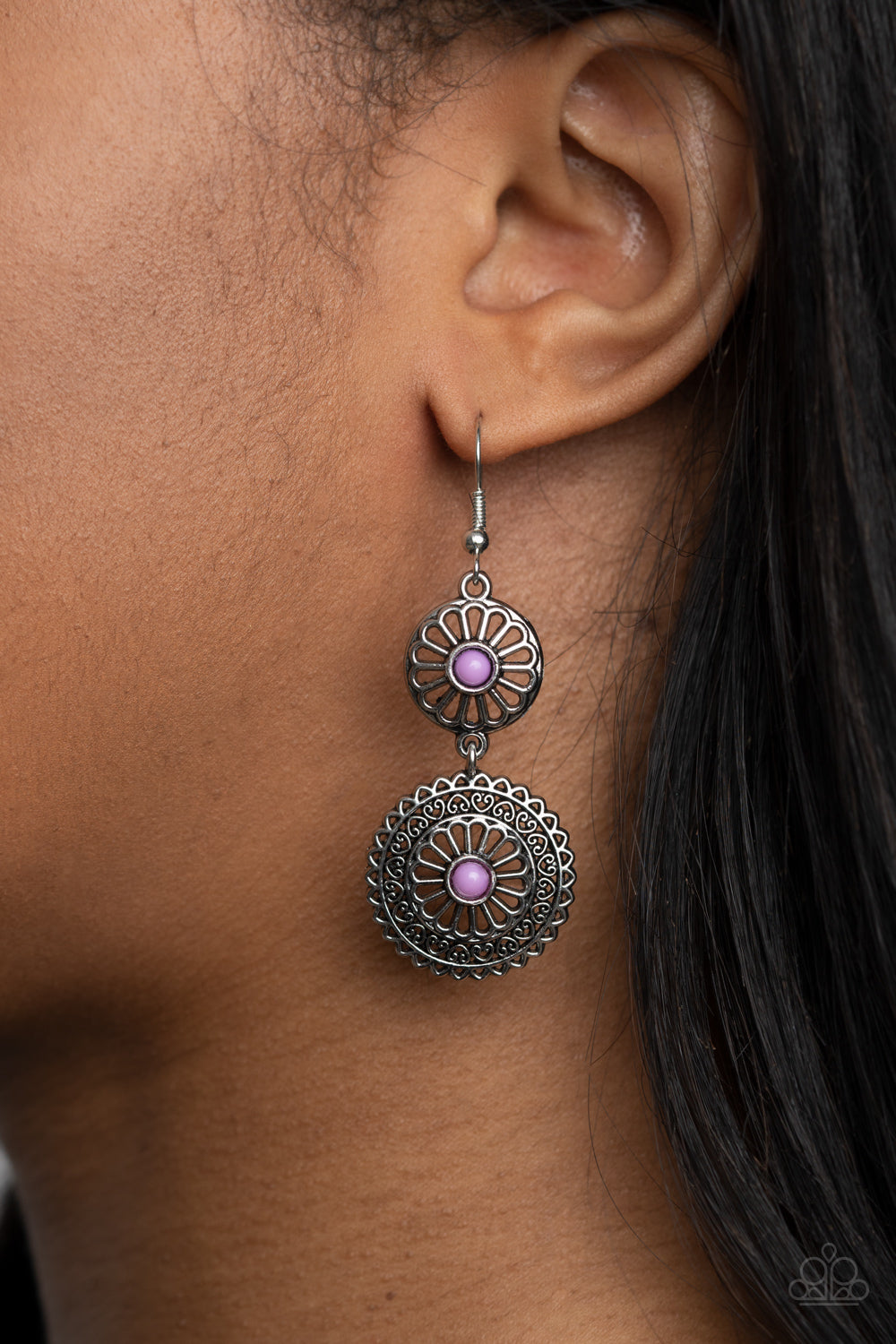 Paparazzi Keep It WHEEL - Purple Earrings