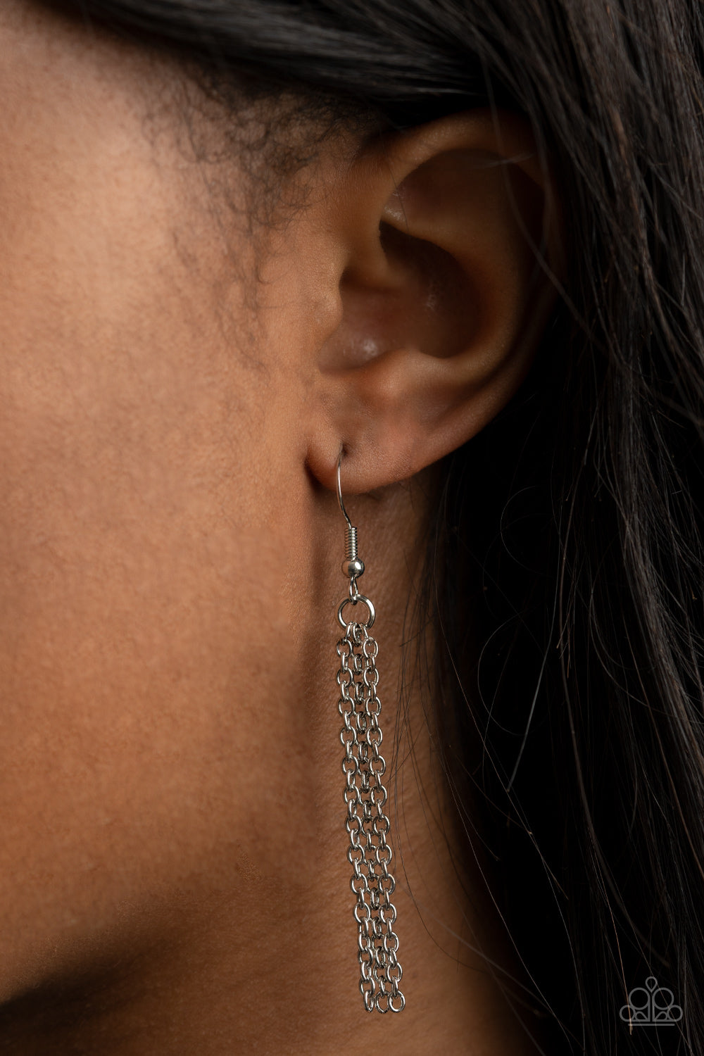 Paparazzi 3-D Drama - Silver Necklace