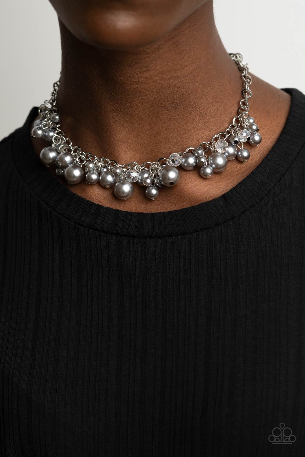 Paparazzi Positively PEARL-escent - Silver Necklace