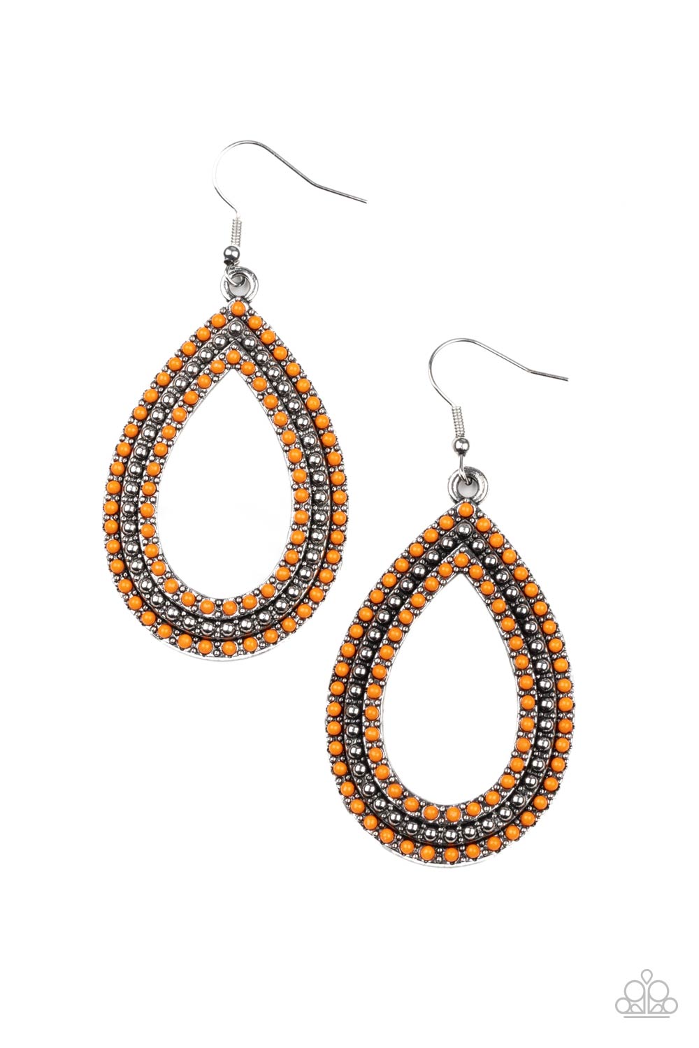 Paparazzi Tear Tracks - Orange Earrings