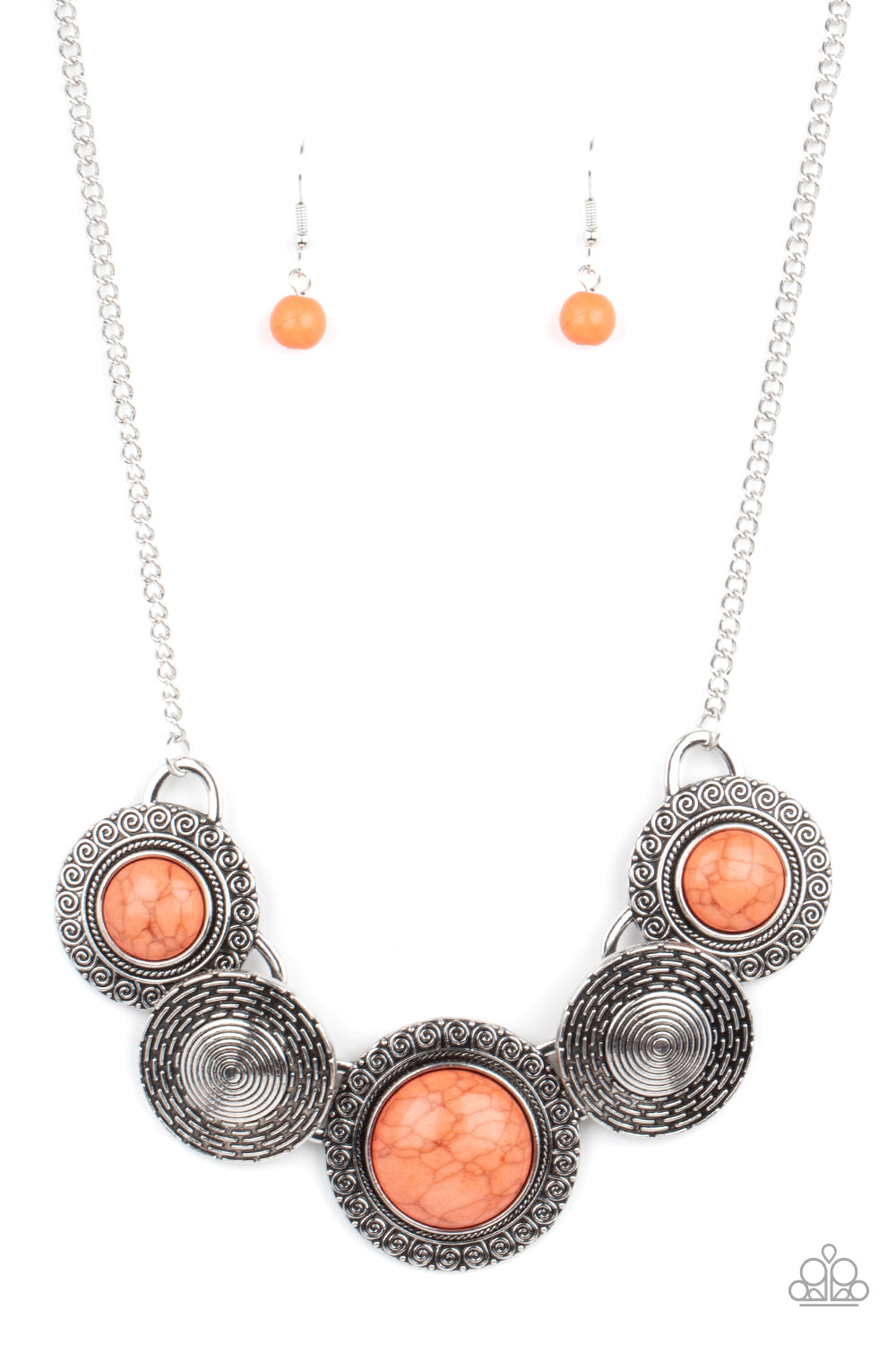 Paparazzi Canyon Cottage - Orange Necklace