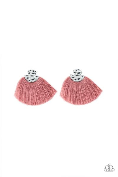 Paparazzi Make Some Plume - Pink Earrings