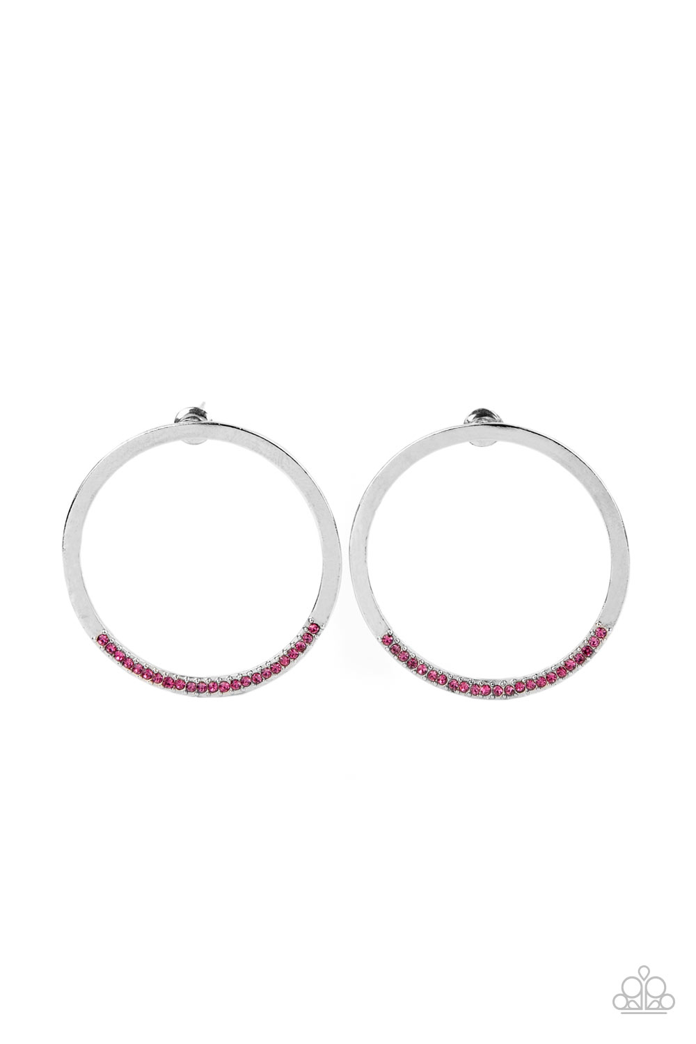 Paparazzi Spot On Opulence - Pink Hoop Earrings