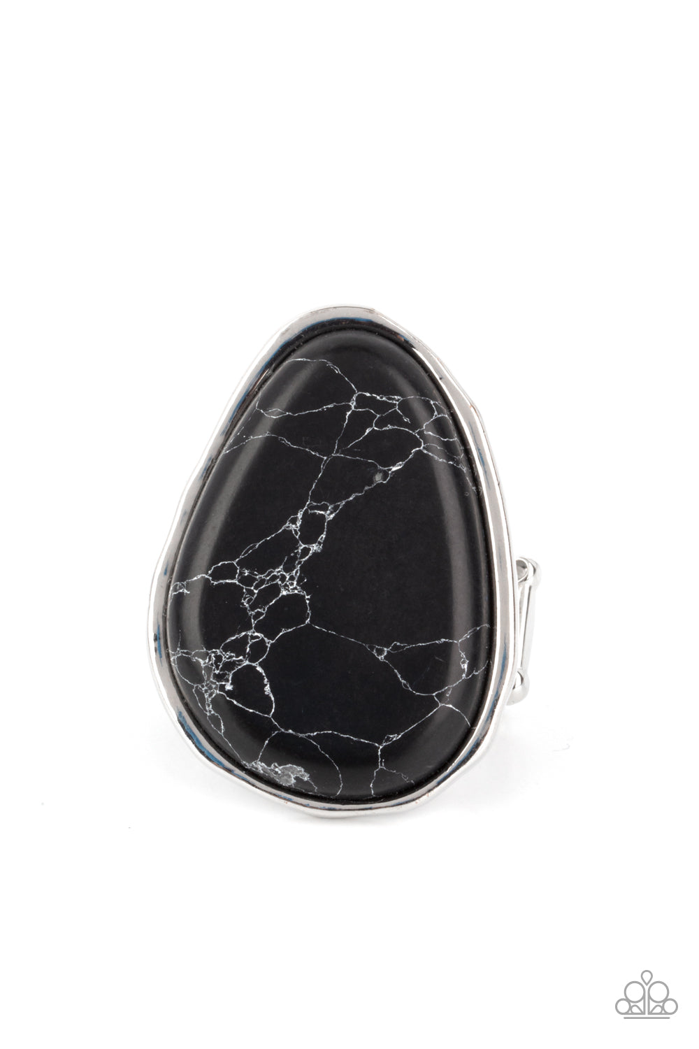 Paparazzi Marble Mecca - Black Ring