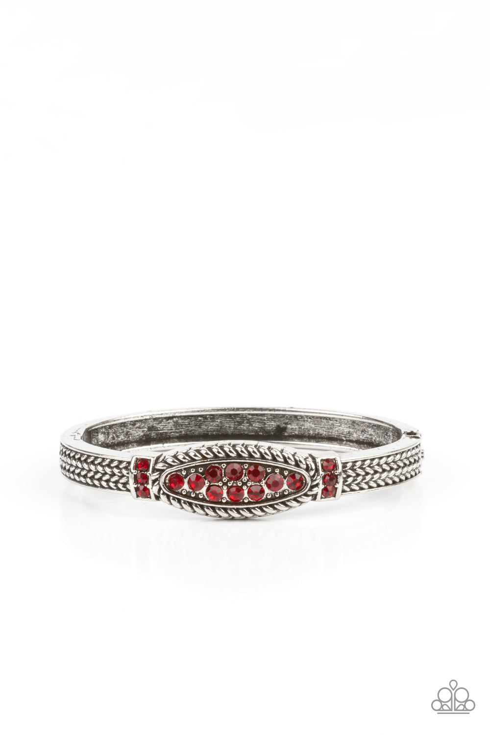 Paparazzi Locked in Luster - Red Bracelet
