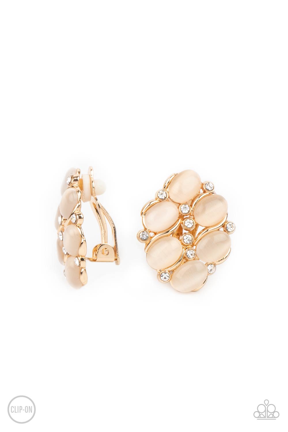 Paparazzi Row, Row, Row Your YACHT - Gold Clip On Earrings