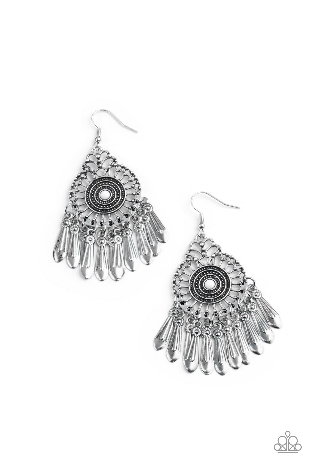 Dream a Little DREAMCATCHER - White Earrings