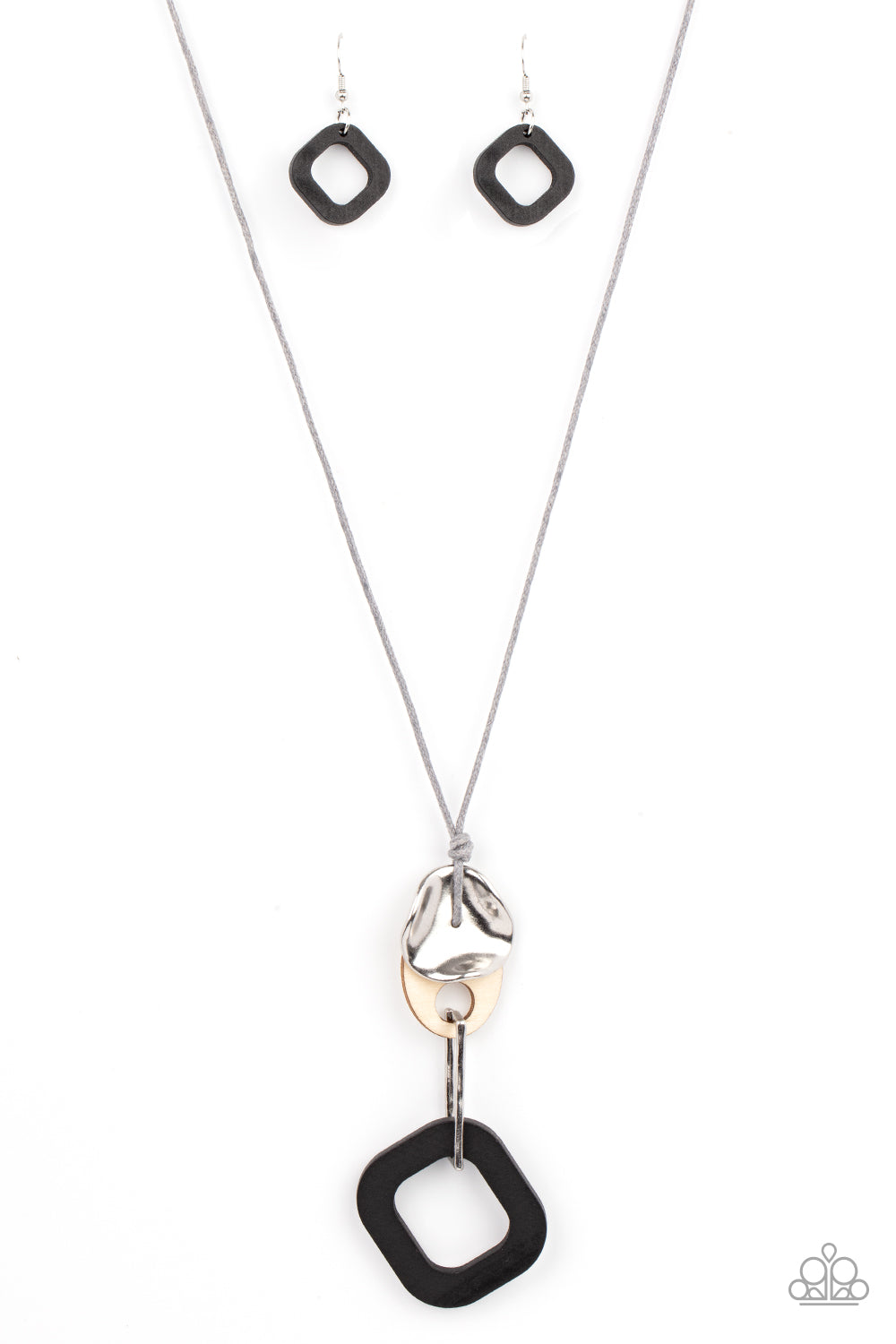 Paparazzi Top of The WOOD Chain - Black Necklace