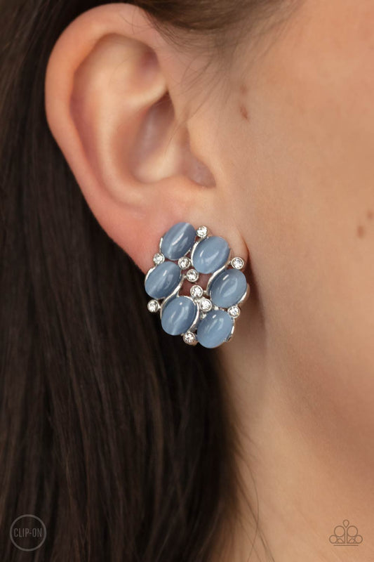 Paparazzi Row, Row, Row Your YACHT - Blue Clip On Earrings