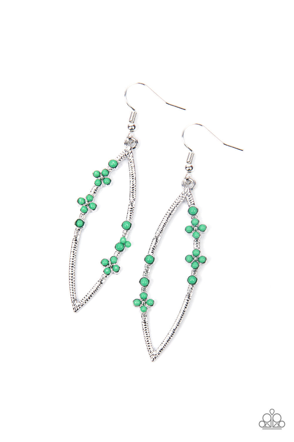 Paparazzi Flowery Finesse - Green Earrings
