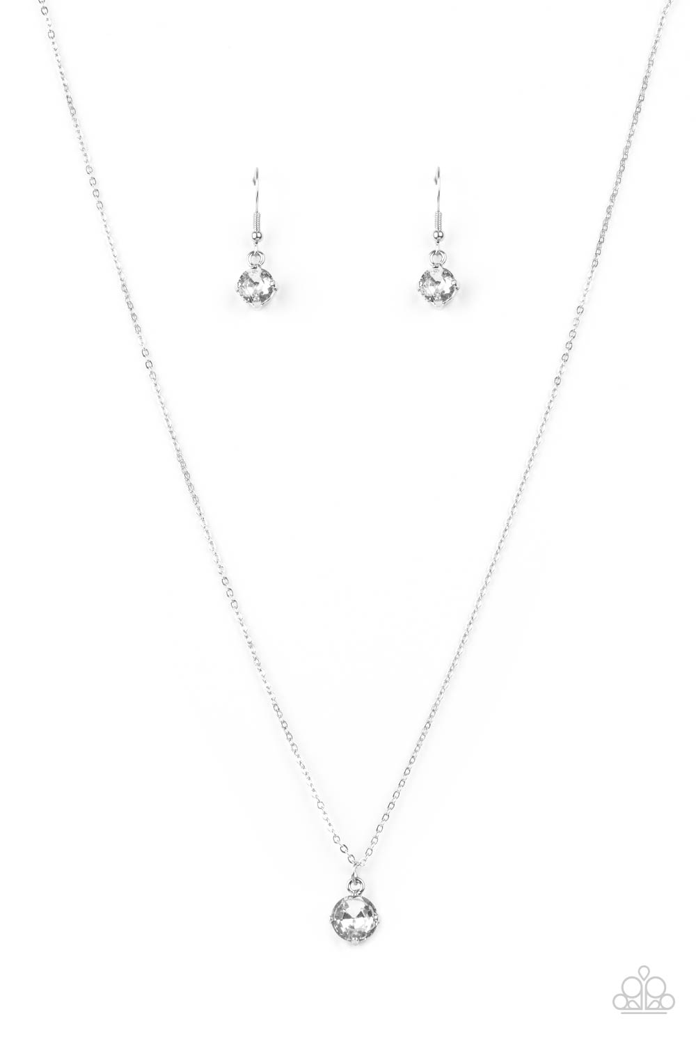 Paparazzi Undeniably Demure - White Necklace