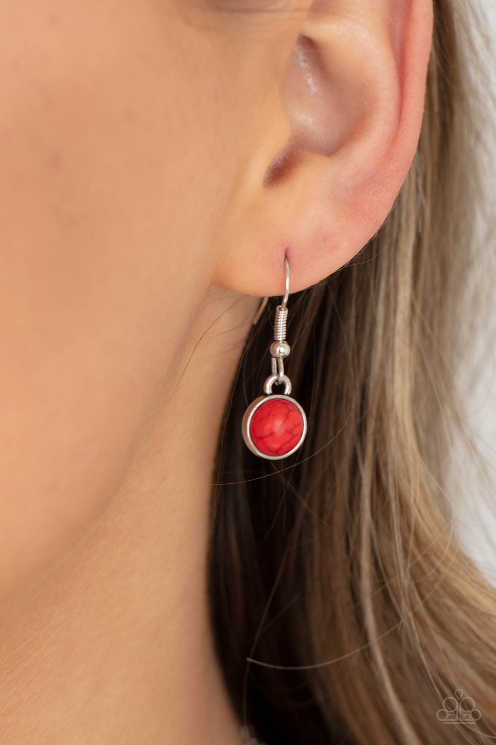 Paparazzi Heavenly Teardrops - Red Necklace
