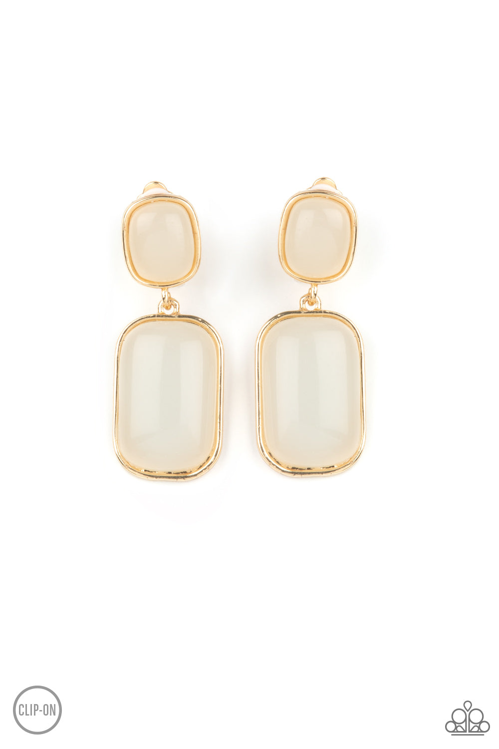 Paparazzi Meet Me At The Plaza - Gold Clip On Earrings