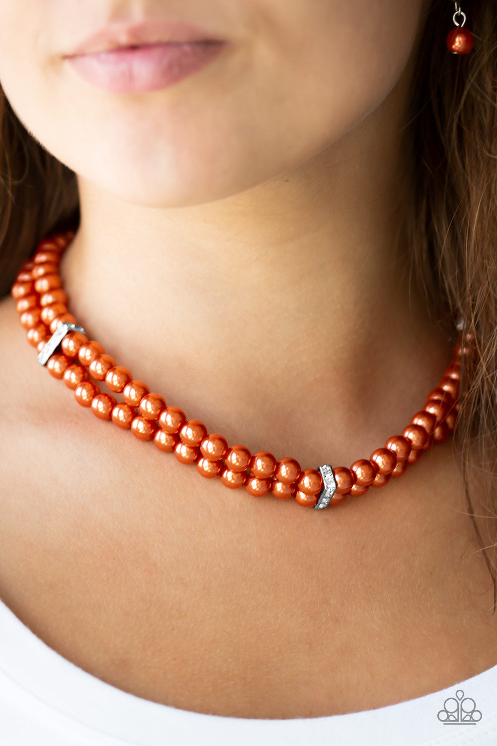 Paparazzi Put On Your Party Dress - Orange Necklace