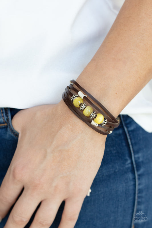 Homespun Radiance - Yellow Urban Bracelet