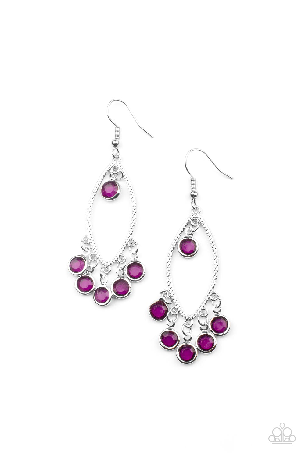 Paparazzi Glassy Grotto - Purple Earrings
