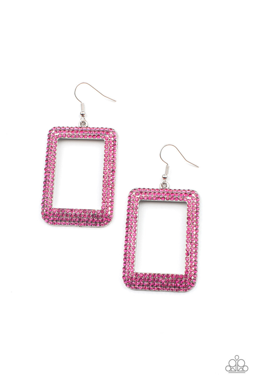 World FRAME-ous - Pink Earrings