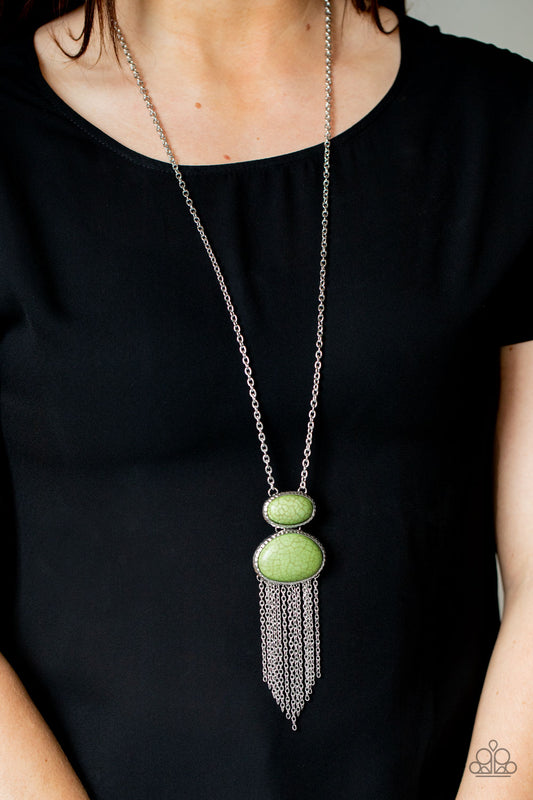 Paparazzi Meet Me At Sunset - Green Necklace