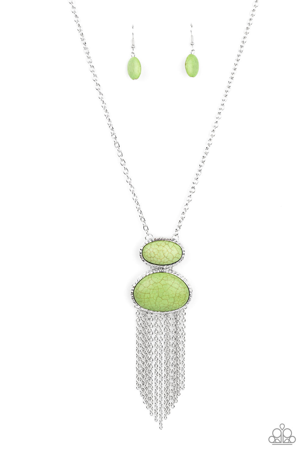 Paparazzi Meet Me At Sunset - Green Necklace