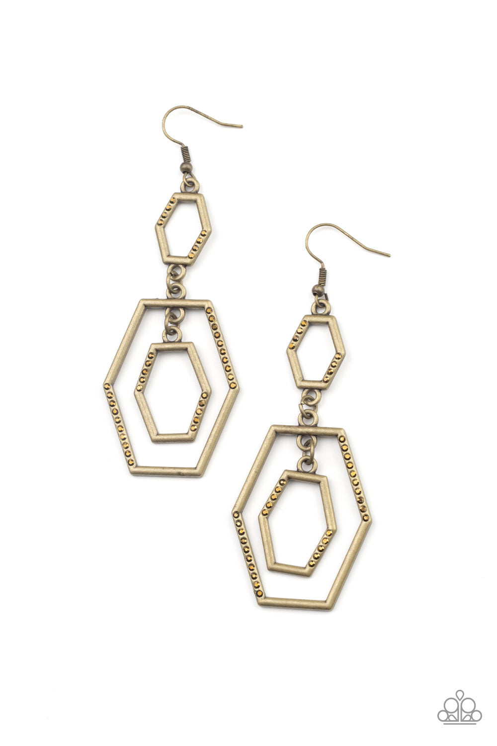 Geometric Maven - Brass Earrings