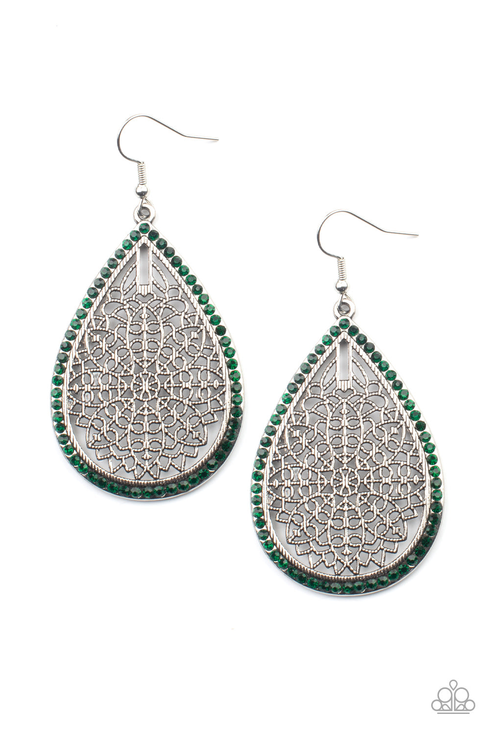 Paparazzi Fleur de Fantasy - Green Earrings