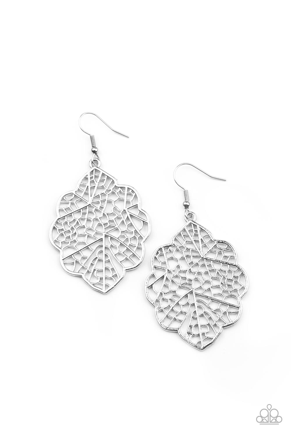 Paparazzi Meadow Mosaic - Silver Earrings