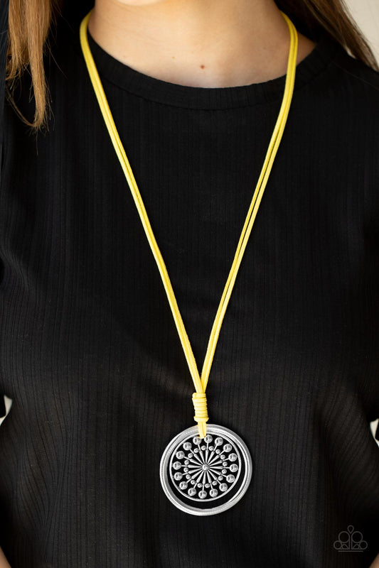 Paparazzi One MANDALA Show - Yellow Necklace