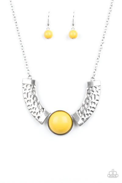Paparazzi Egyptian Spell - Yellow Necklace