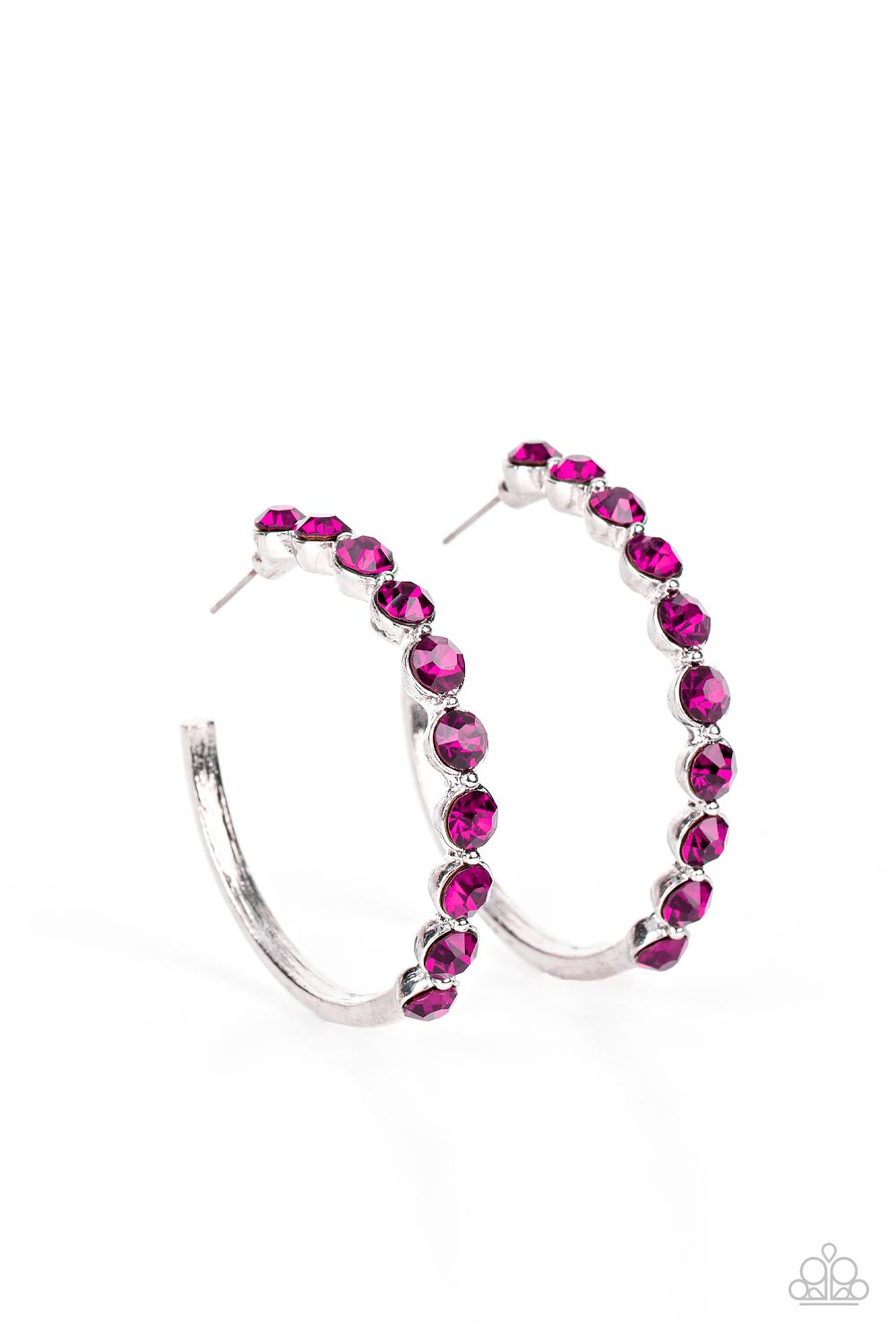 Paparazzi Photo Finish - Pink Hoop Earrings