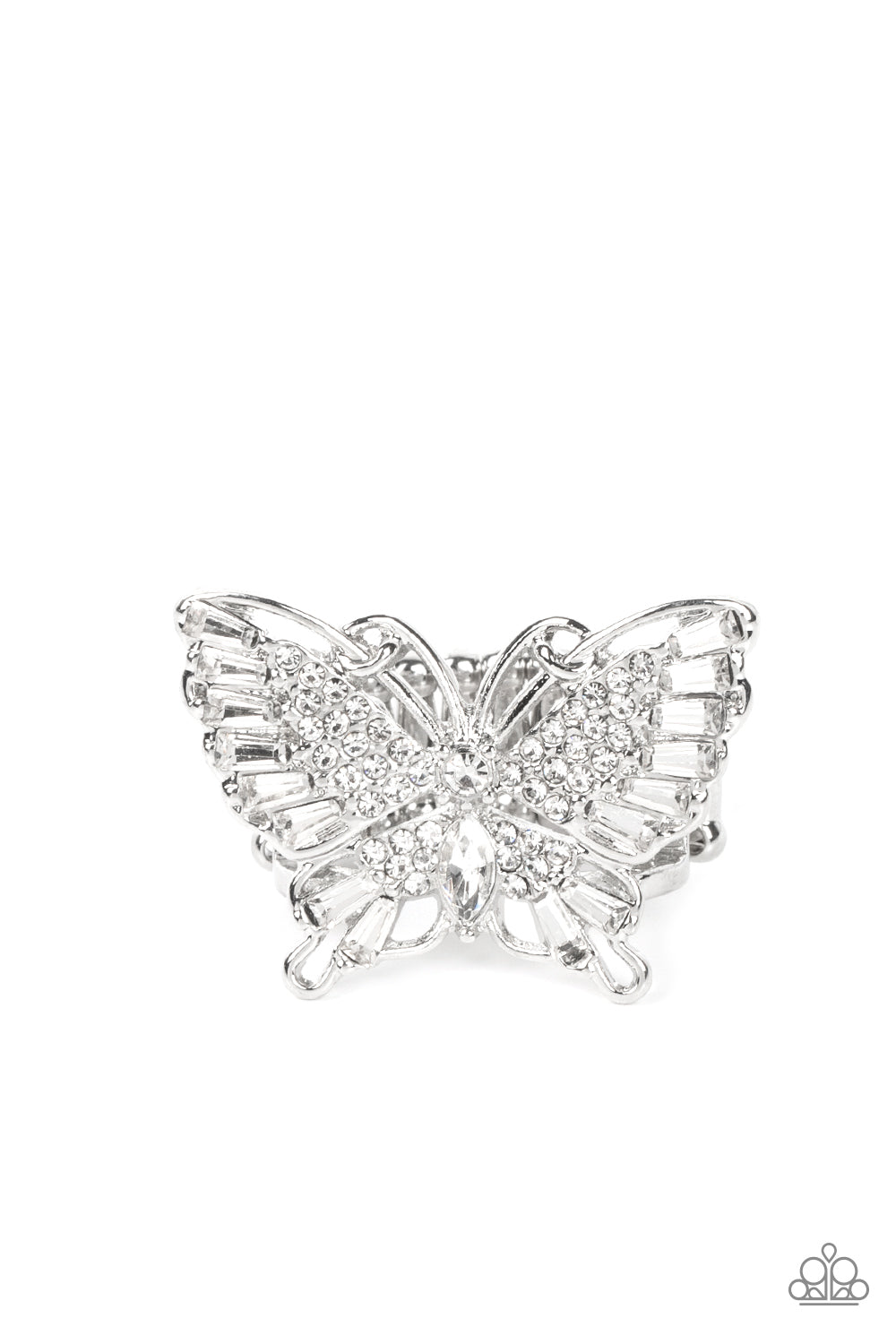 Fearless Flutter - White Ring - Life of The Party Exclusive June 2022